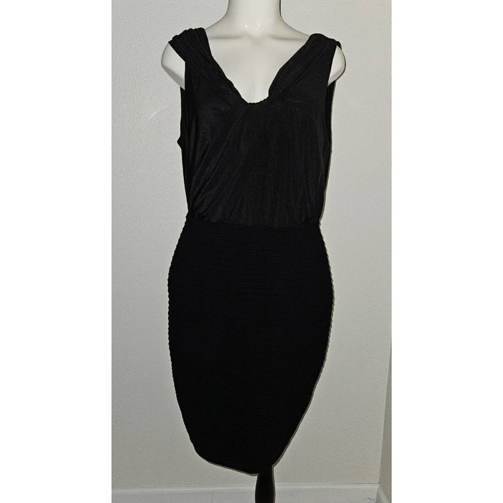 Forever 21 Plus Sizes 1X Solid Black Dress Sleeveless Ribbed Skirt Bodycon F21